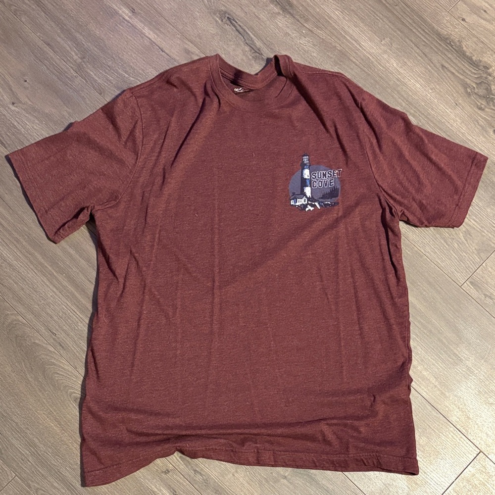 Izod saltwater tshirt men’s short sleeve burgundy Maroon T-Shirt XLT Tall